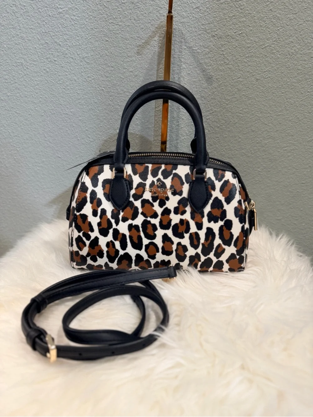 Kate Spade Madison Leopard-Print Dome Satchel